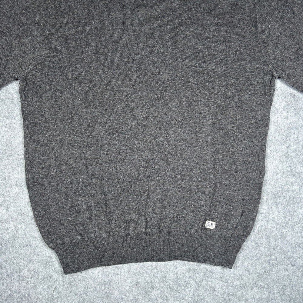 CP Company Sweater Mens Grey Wool Linen Blend Crewneck Knit italy Made - Picture 3 of 16